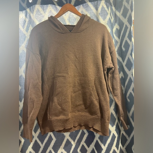 Brown Hooded Sweatshirt & Sweatpants set Size Large - Picture 1 of 9
